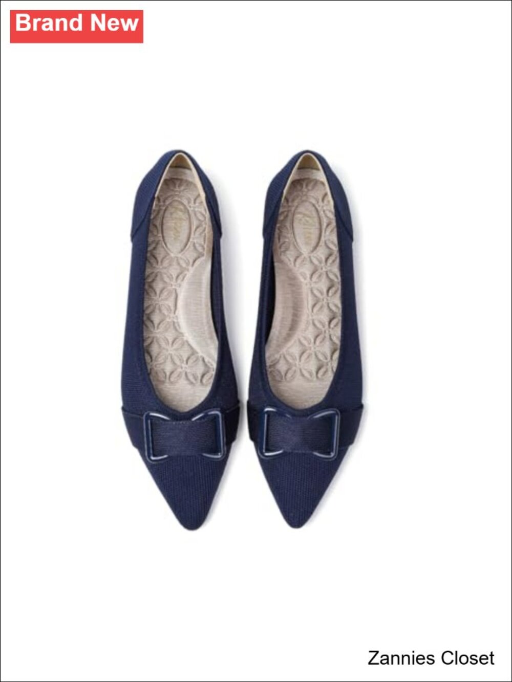 ✨ Knit Ballet Flats with Arch Support Memory Foam Insole & Anti-Slip Sole